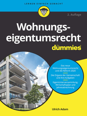 cover image of Wohnungseigentumsrecht für Dummies
